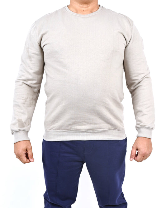 Men's Crewneck Melton Sweatshirt - Big Sizes