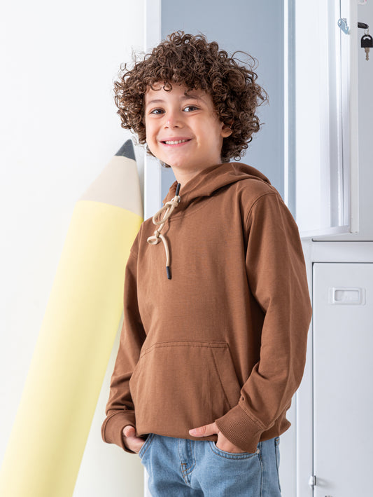 Boy's sweatshirt Hoodie Summer Milton - Brown