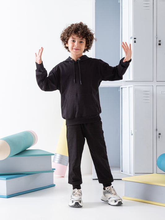 Boy's sweatshirt Hoodie Summer Milton - Black