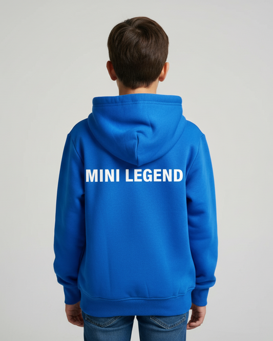 Boy's Melton Print Hoodie - blue