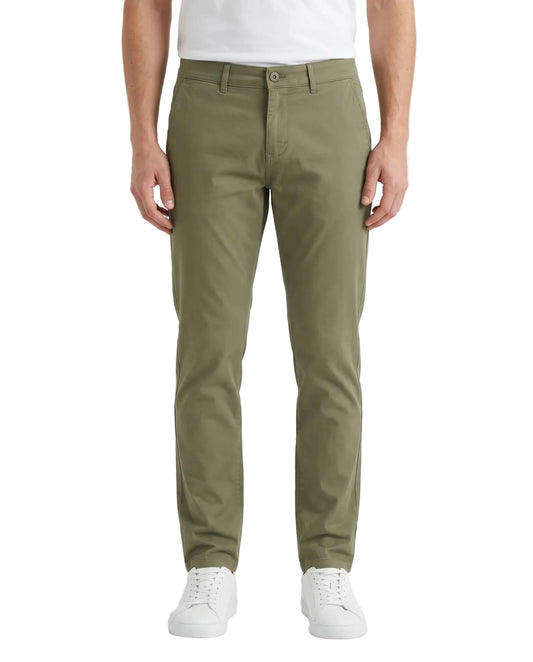 Men`s Gabardine Pants Slim Fit  With Side Pockets-Olive