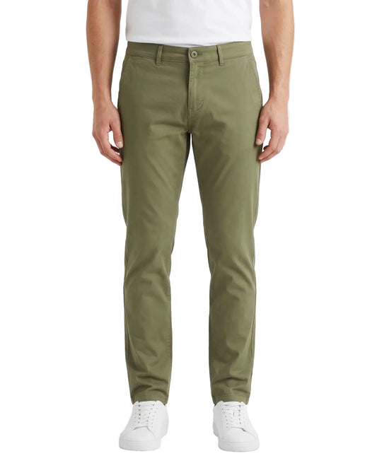 Men`s Gabardine Pants Straight Fit  With Side Pockets Olive