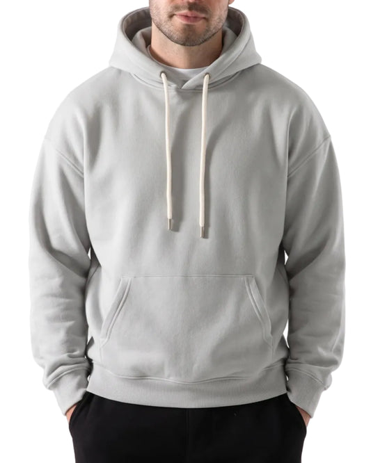 Men's Oversized Basic Hoodie Light Grey