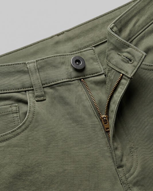 Men`s Gabardine Pants Slimfit 5 Pocket - Olive
