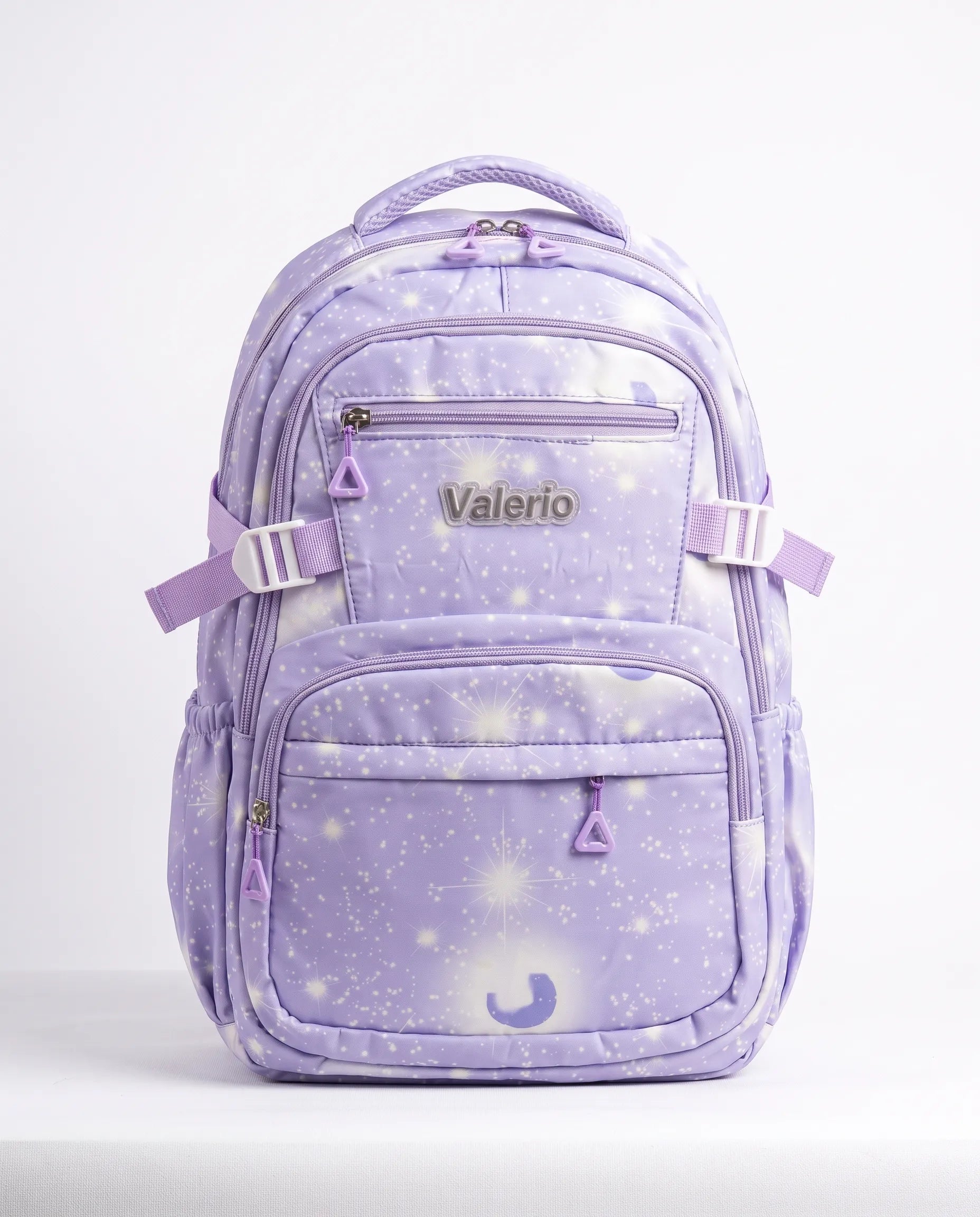 Studio shot of a Valerio printed backpack size 16 by TREE.