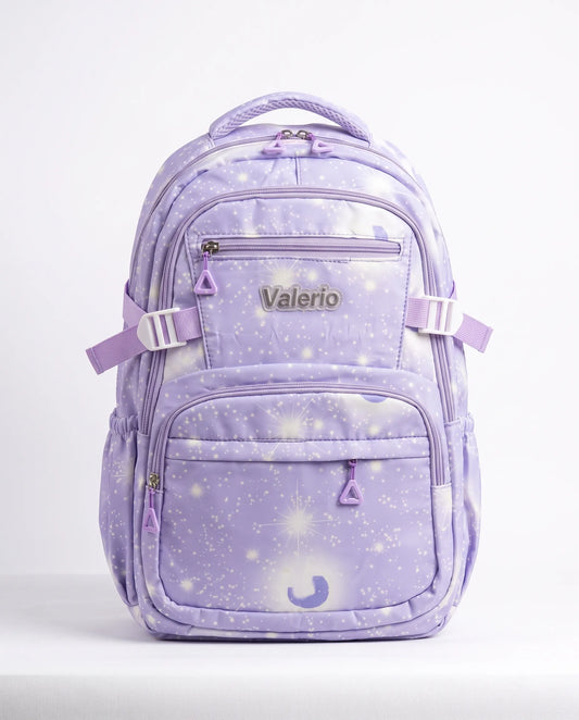 Studio shot of a Valerio printed backpack size 16 by TREE.