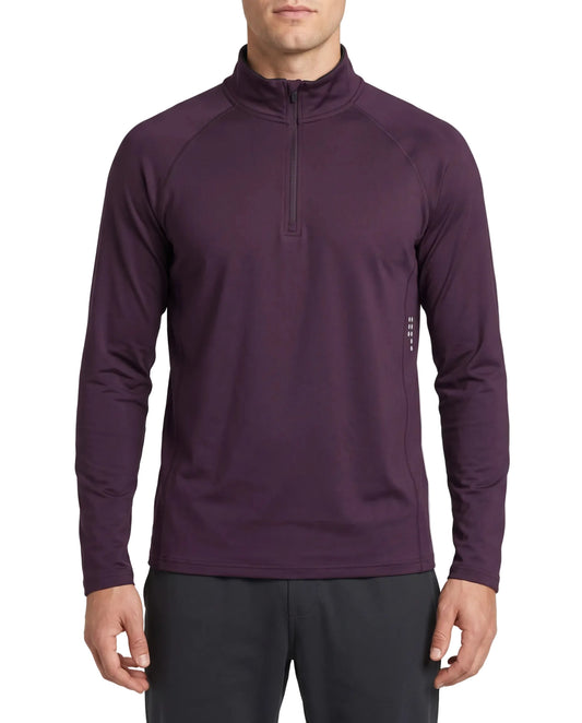 Men's long-sleeve sports t-shirt with half-zip and reflective dots by TREE