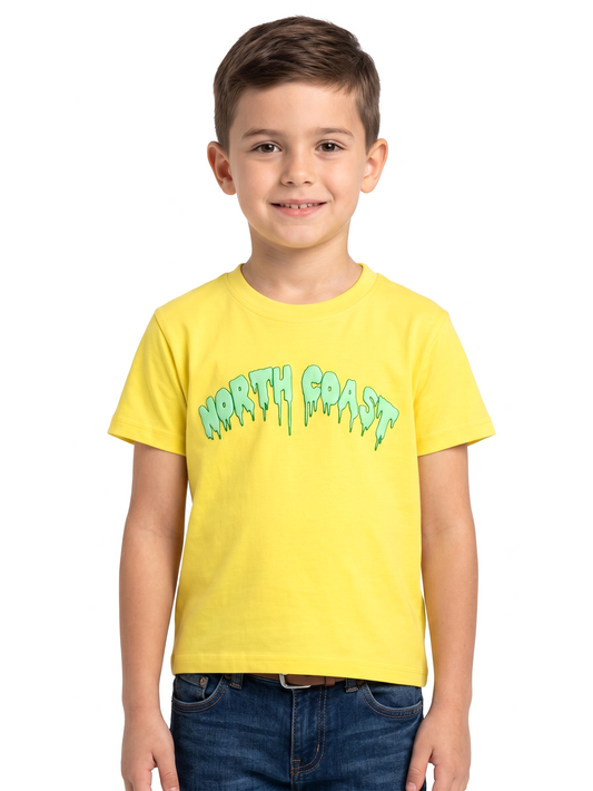 Boy`s Printed T-Shirt – Short Sleeve-Yellow