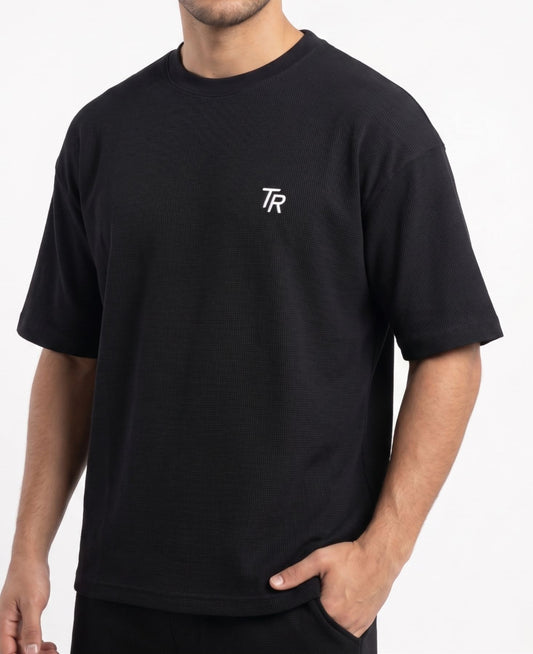 Men`s Printed T-Shirt  Oversized – Black
