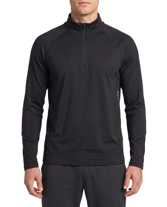 Men's long-sleeve sports t-shirt with half-zip and reflective dots by TREE