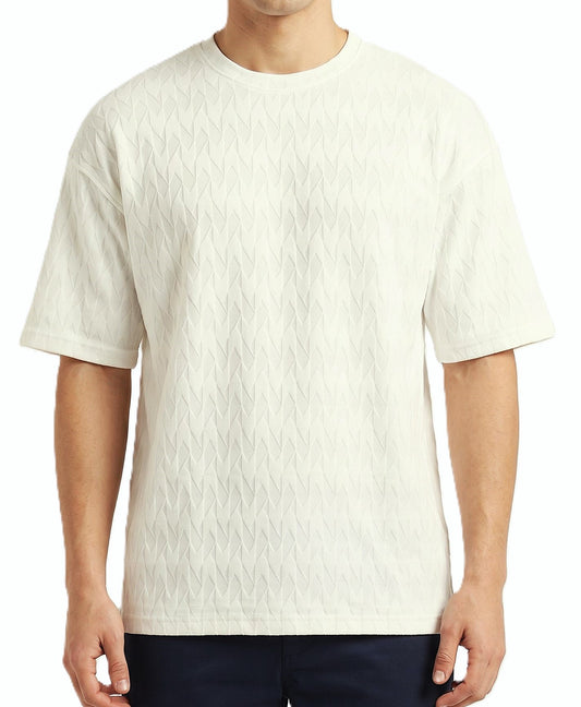 Men's Fashion T-Shirt Oversized-Off-White