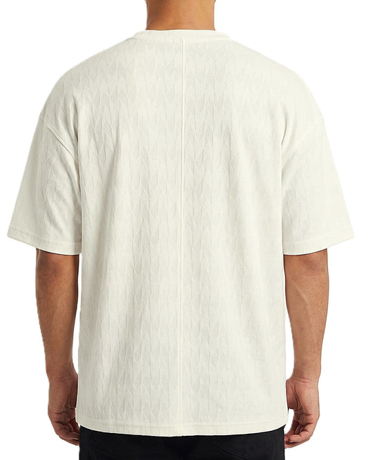 Men's Fashion T-Shirt Oversized-Off-White