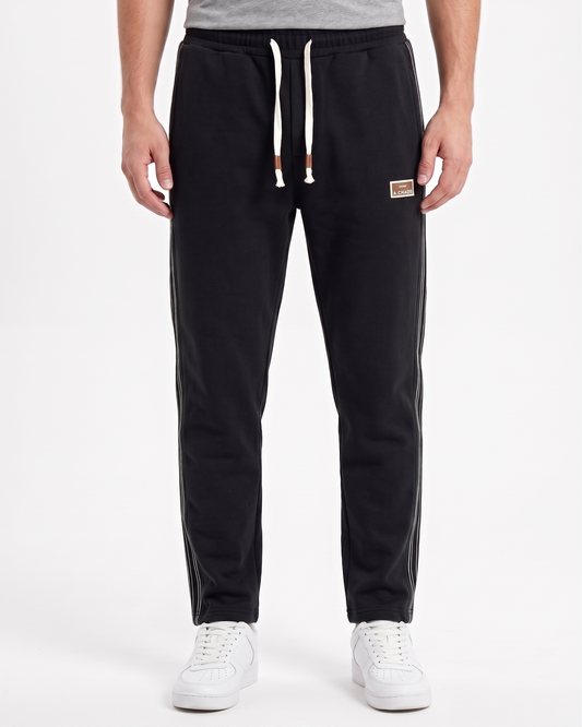 Men`s Sweatpants Wide leg Fashion-Black