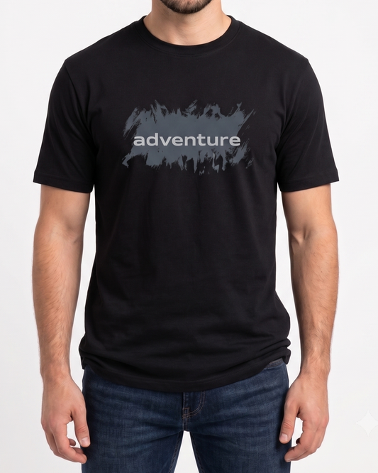 Men`s Printed T-Shirt – Black