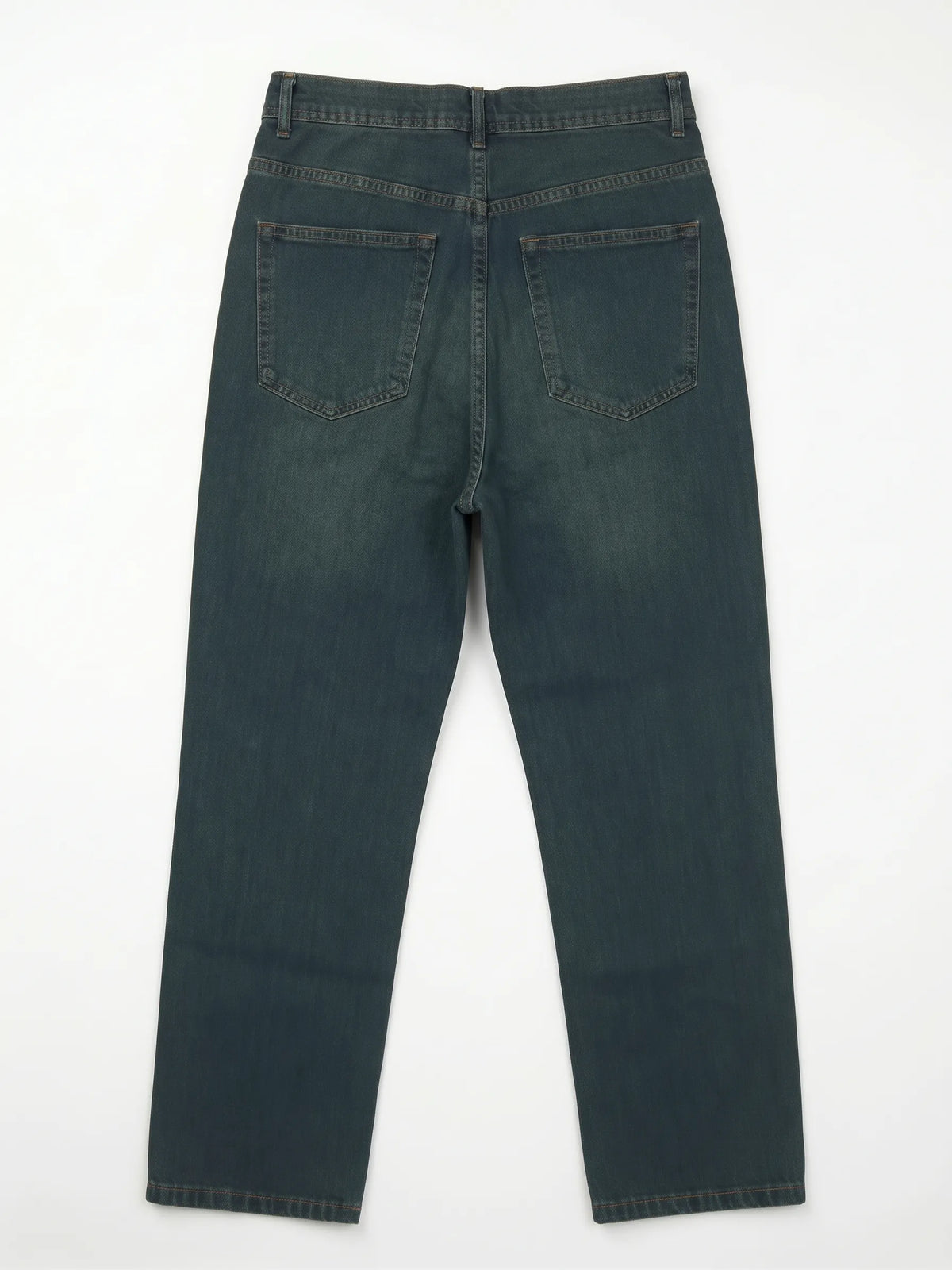 Men's dark blue wide-leg jeans with classic button waist by TREE   