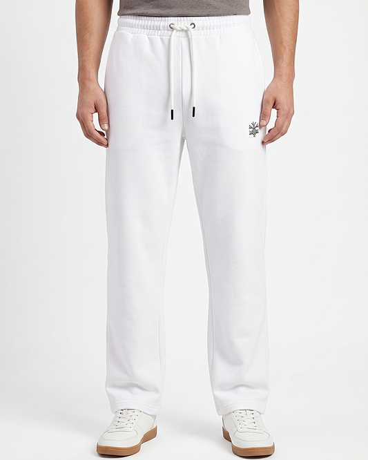 Men`s Sweatpants Wide leg Fashion-White
