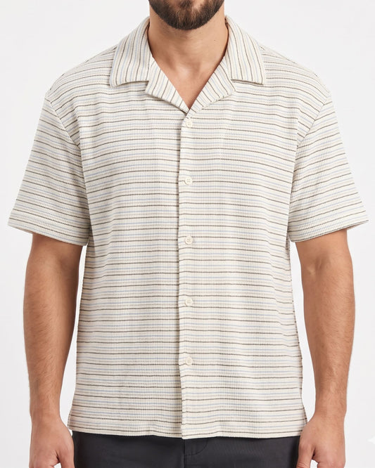 Men's Casual Striped Shirt – Short Sleeve