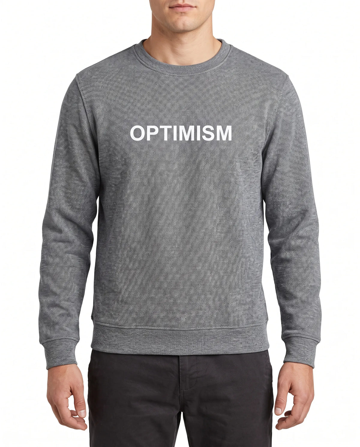 Men's grey crewneck printed sweatshirt by TREE   