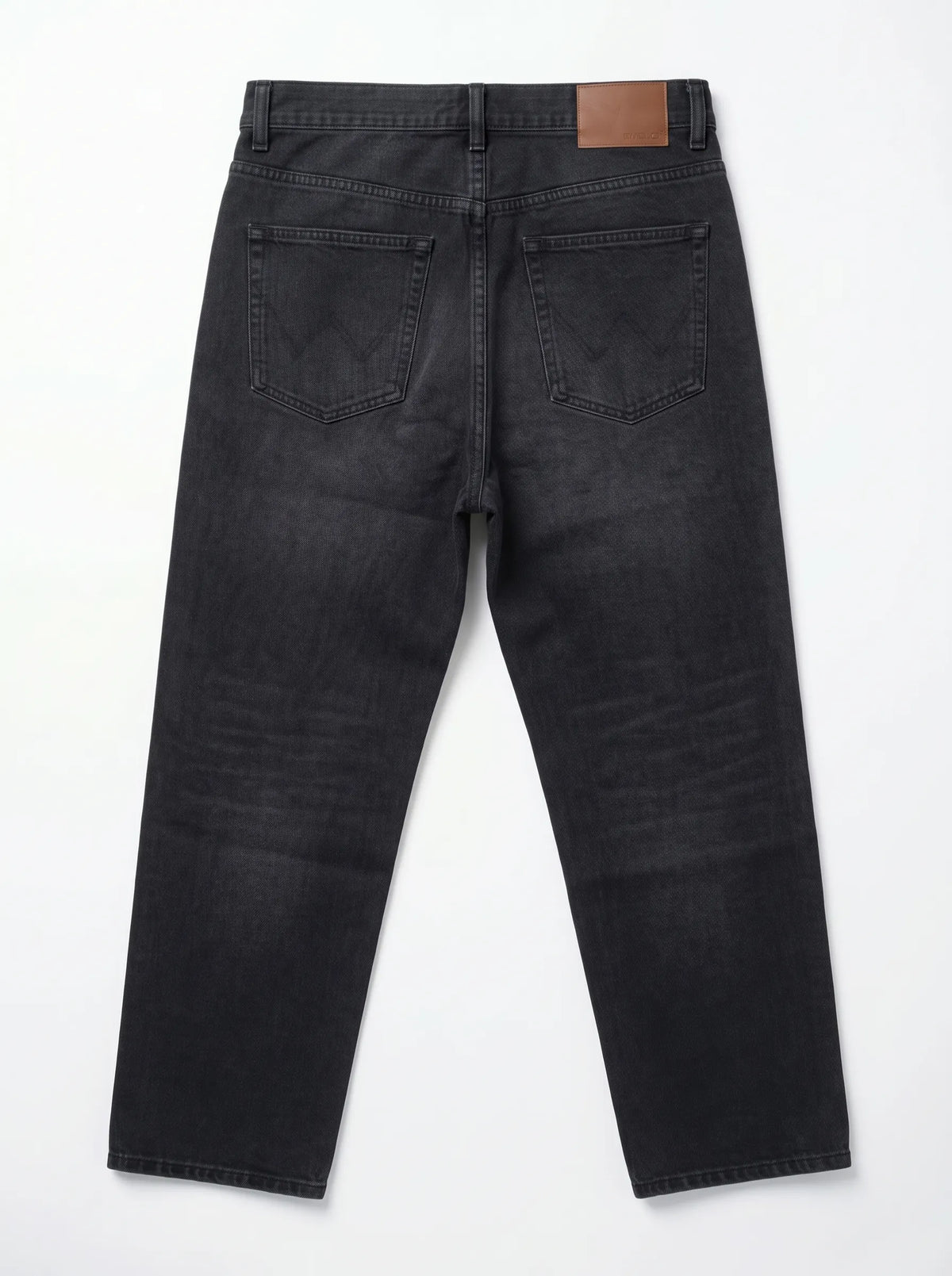 Men's grey baggy fit jeans with fixed waist and button closure by TREE   