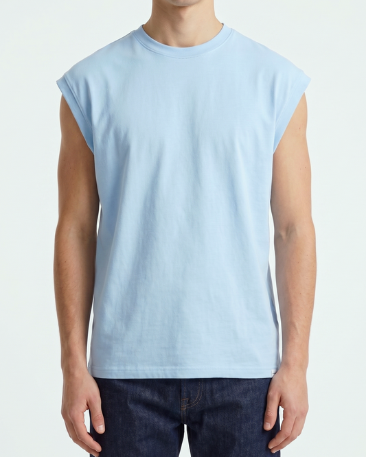Men’s Casual Cut T-Shirt-Light Blue