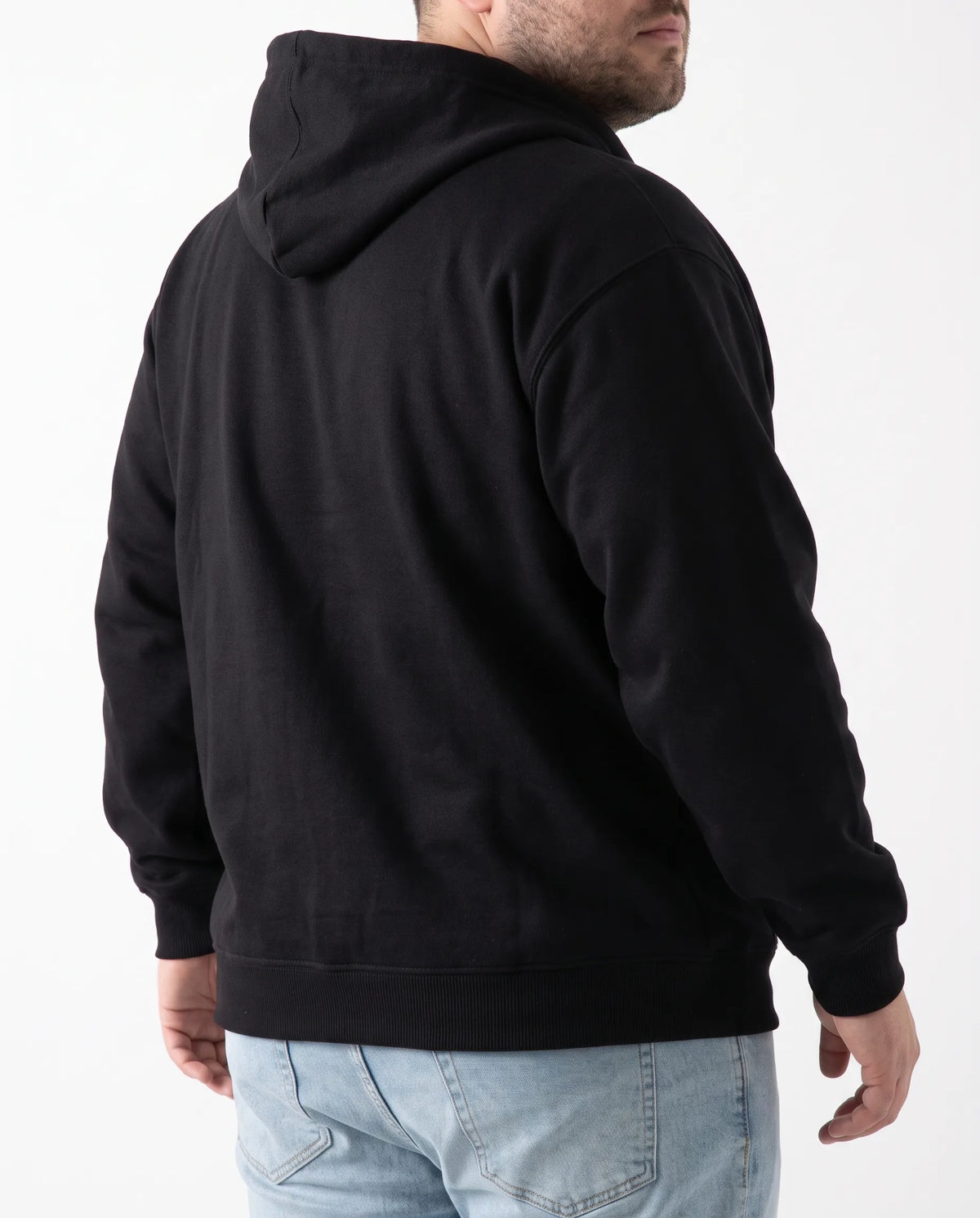 Men's olive special-size zip hoodie jacket by TREE   