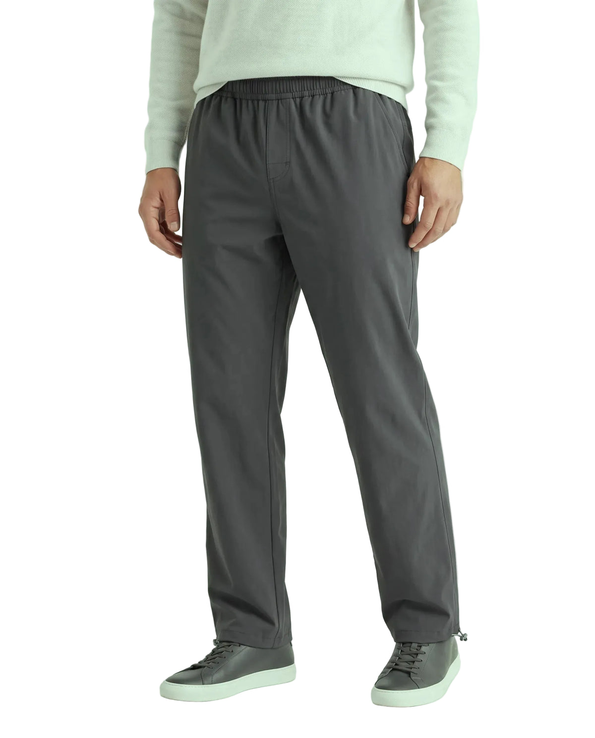 Men's wide leg sports pants with elastic waist by TREE   