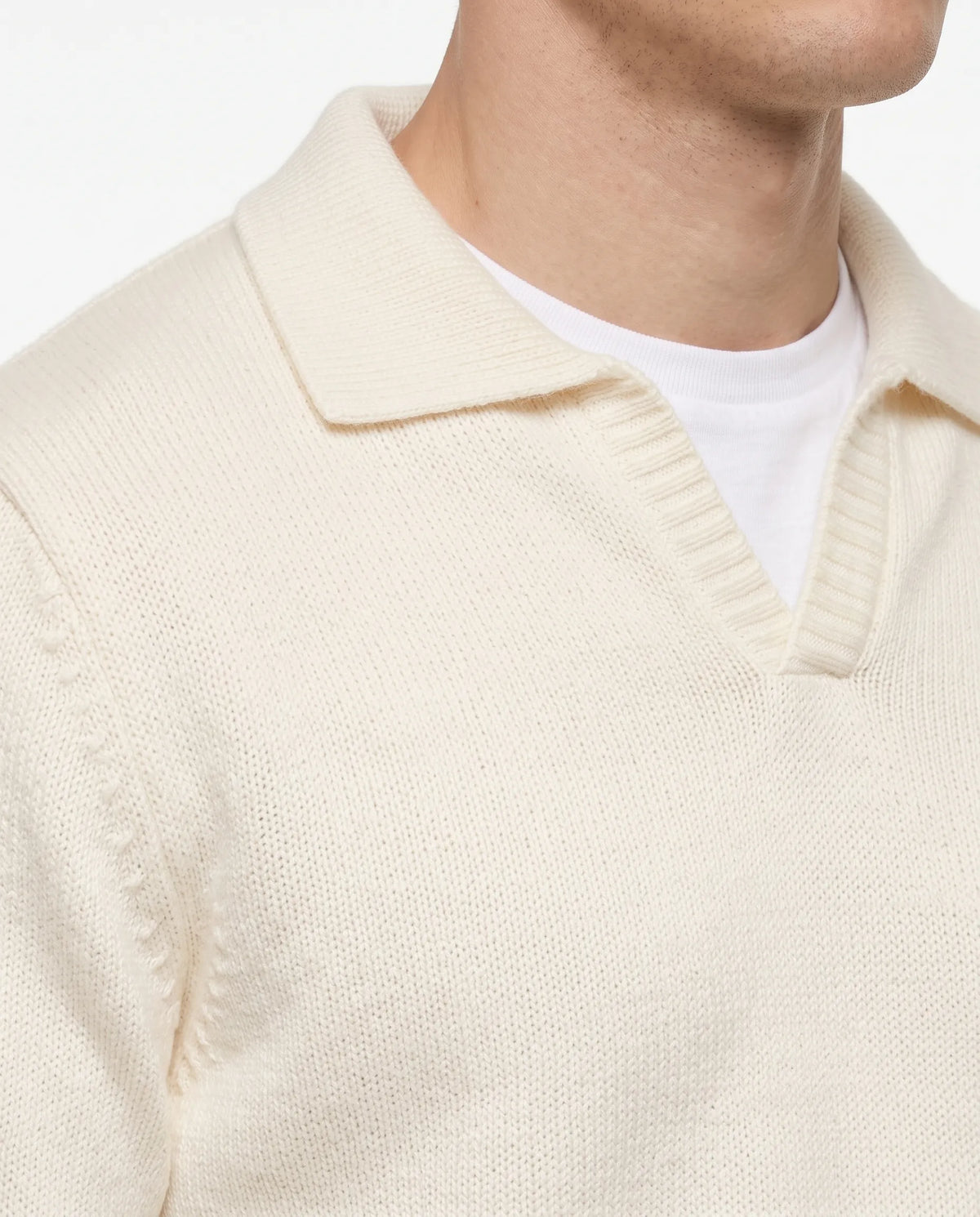 Men's fashion knit polo lapel pullover by TREE