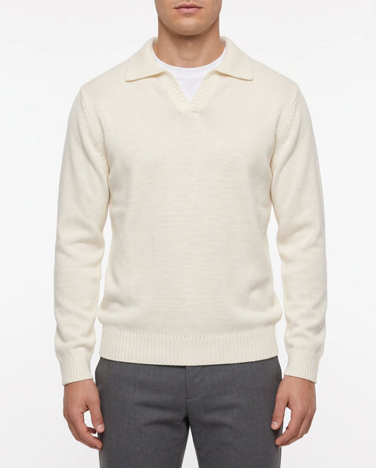 Men's fashion knit polo lapel pullover by TREE