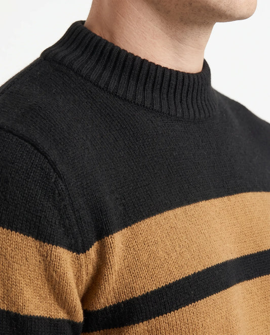 Men's fashion knit striped crewneck pullover by TREE   