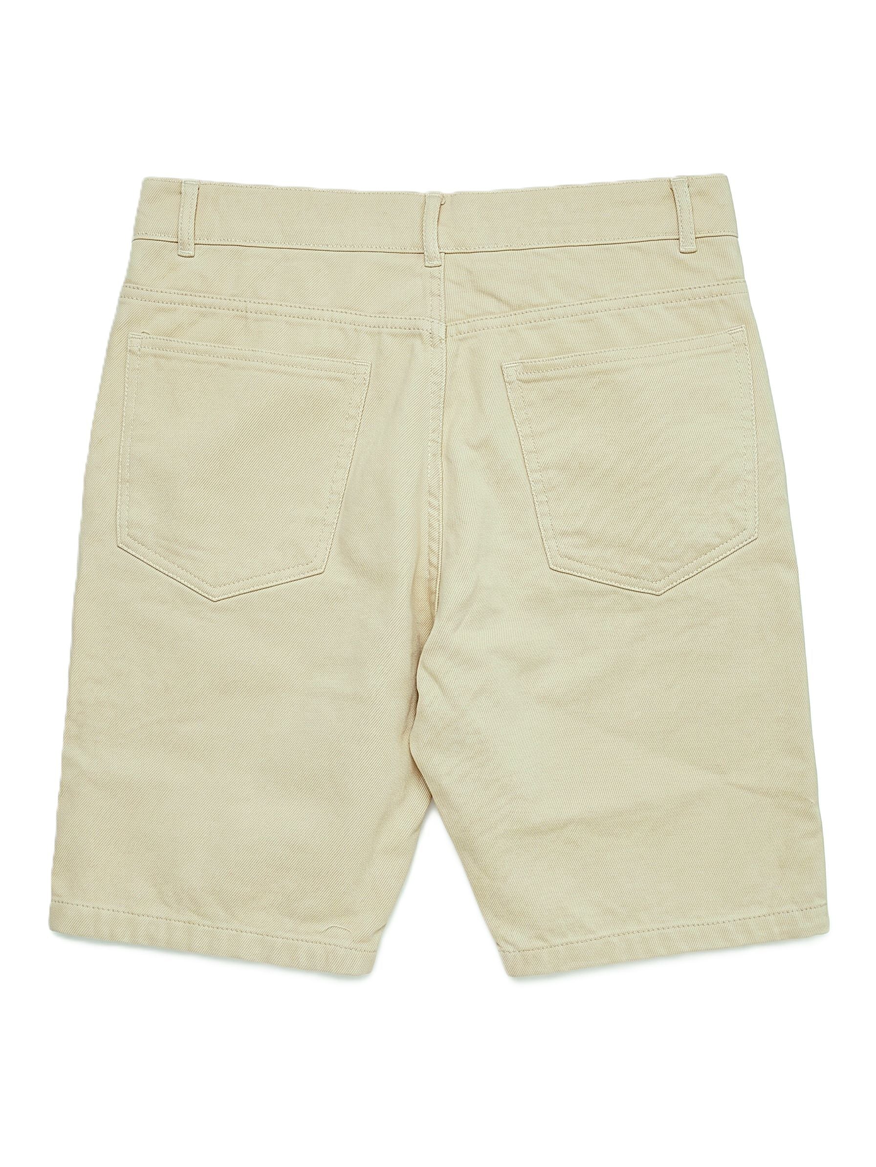 Men's casual cotton utility shorts featuring large front patch pockets and a regular fit.