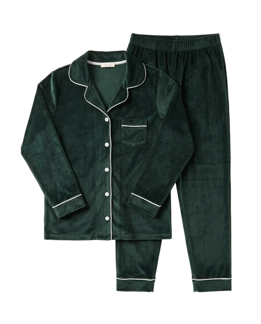 Women's classic velvet pajama set by TREE   