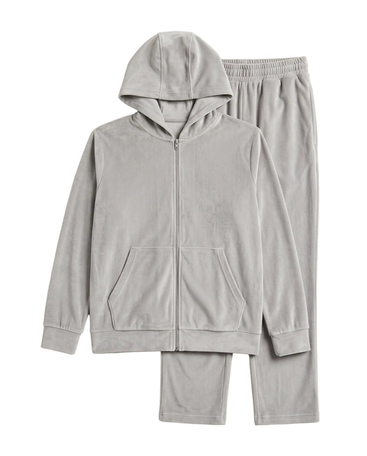 Women's velvet full-zip pajama set by TREE   