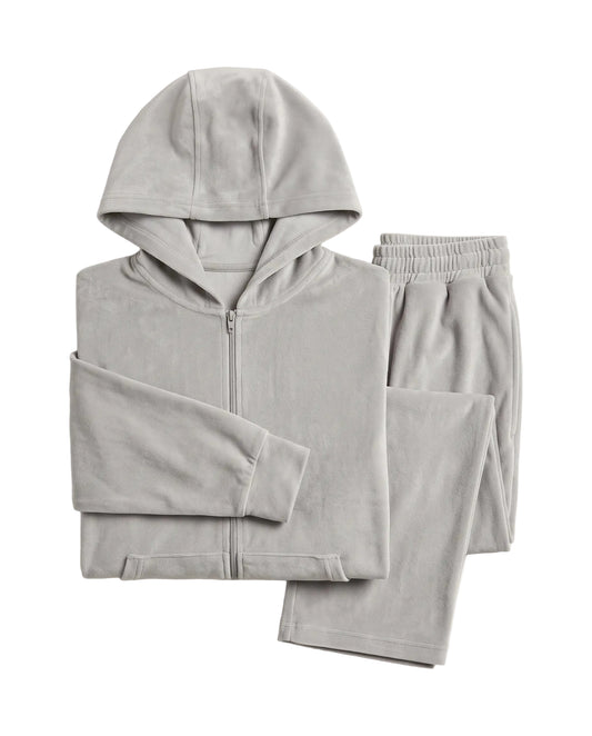 Women's velvet full-zip pajama set by TREE   