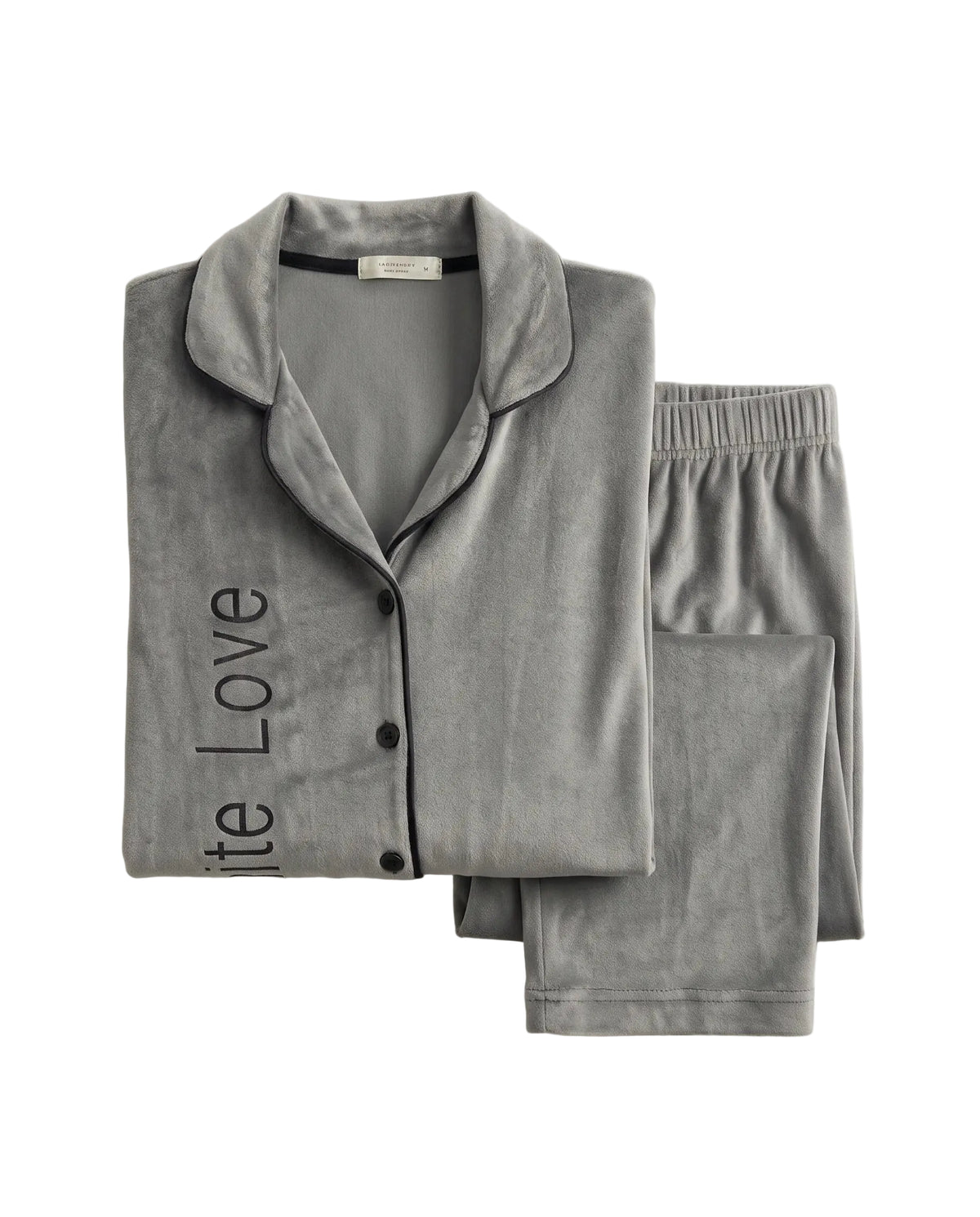 Women's printed classic velvet pajama set by TREE   