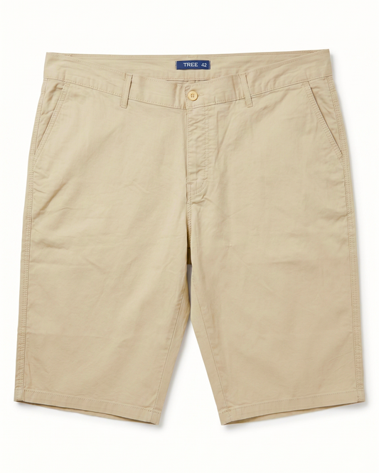 Men's gabardine shorts-Special sizes-Beige