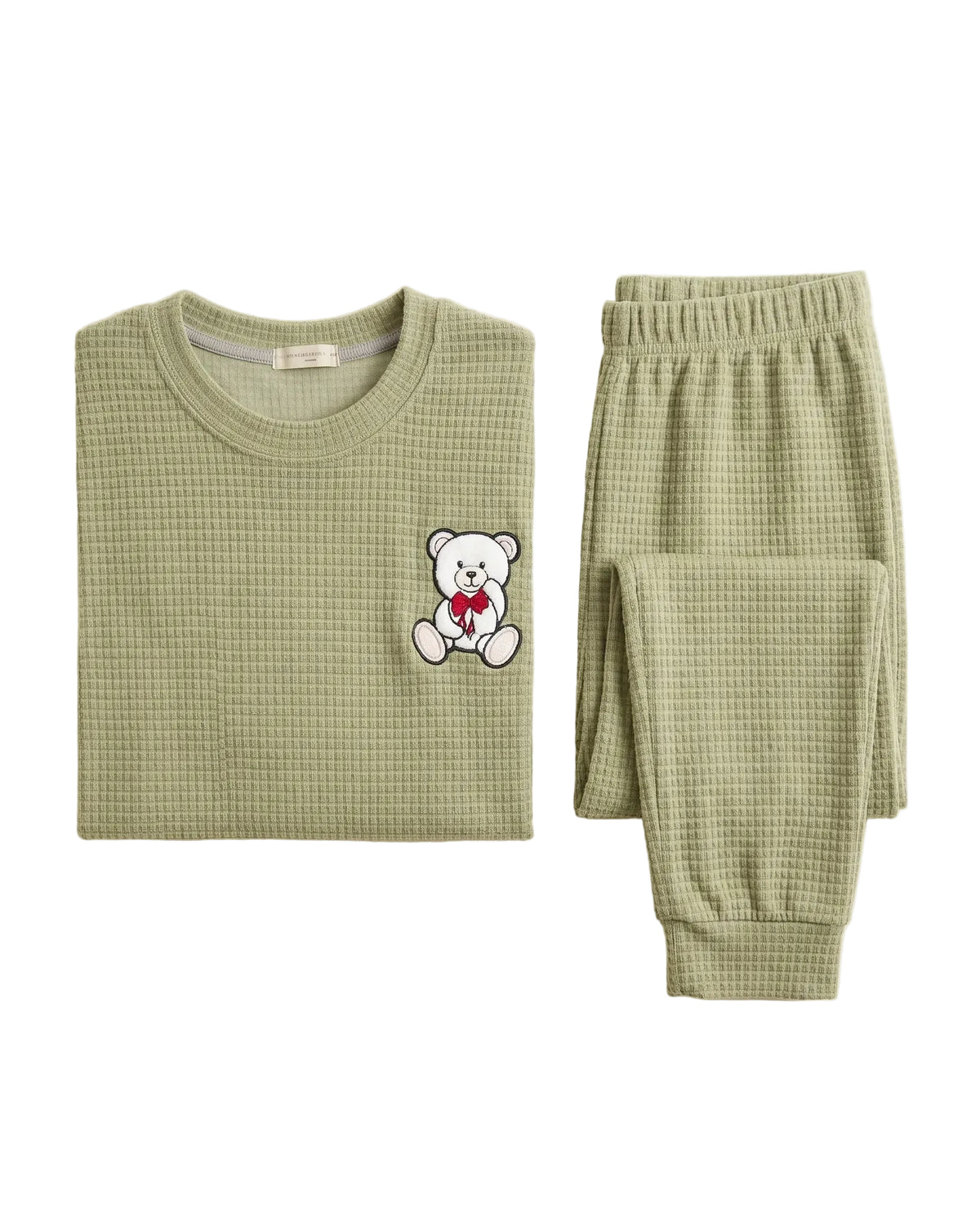 Women's jacquard velvet pyjama set - TREE