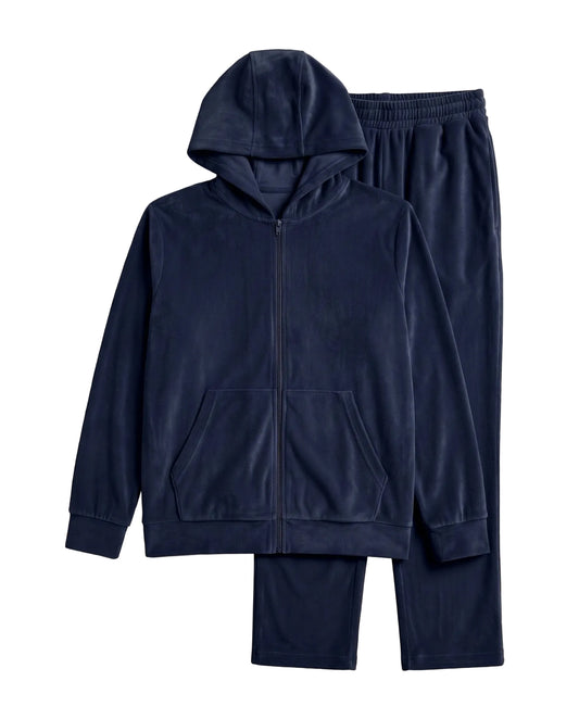 Women's velvet full-zip pajama set by TREE   