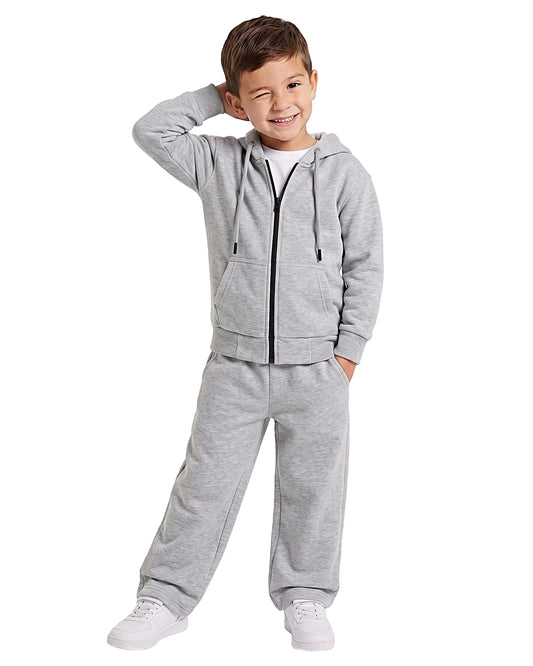 Boys'  light Grey Zip-Up Hoodie