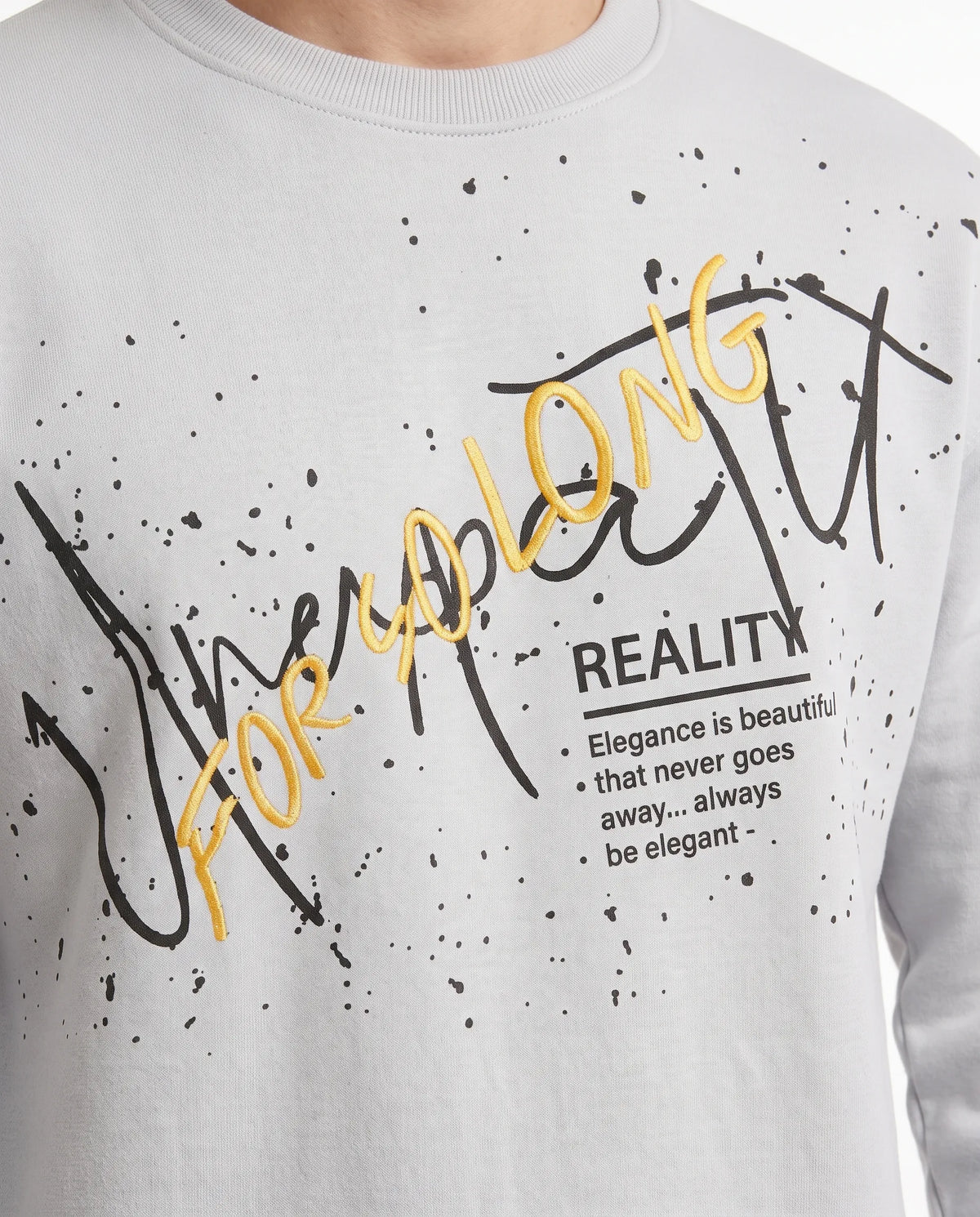 Men's oversized printed reality sweatshirt - TREE