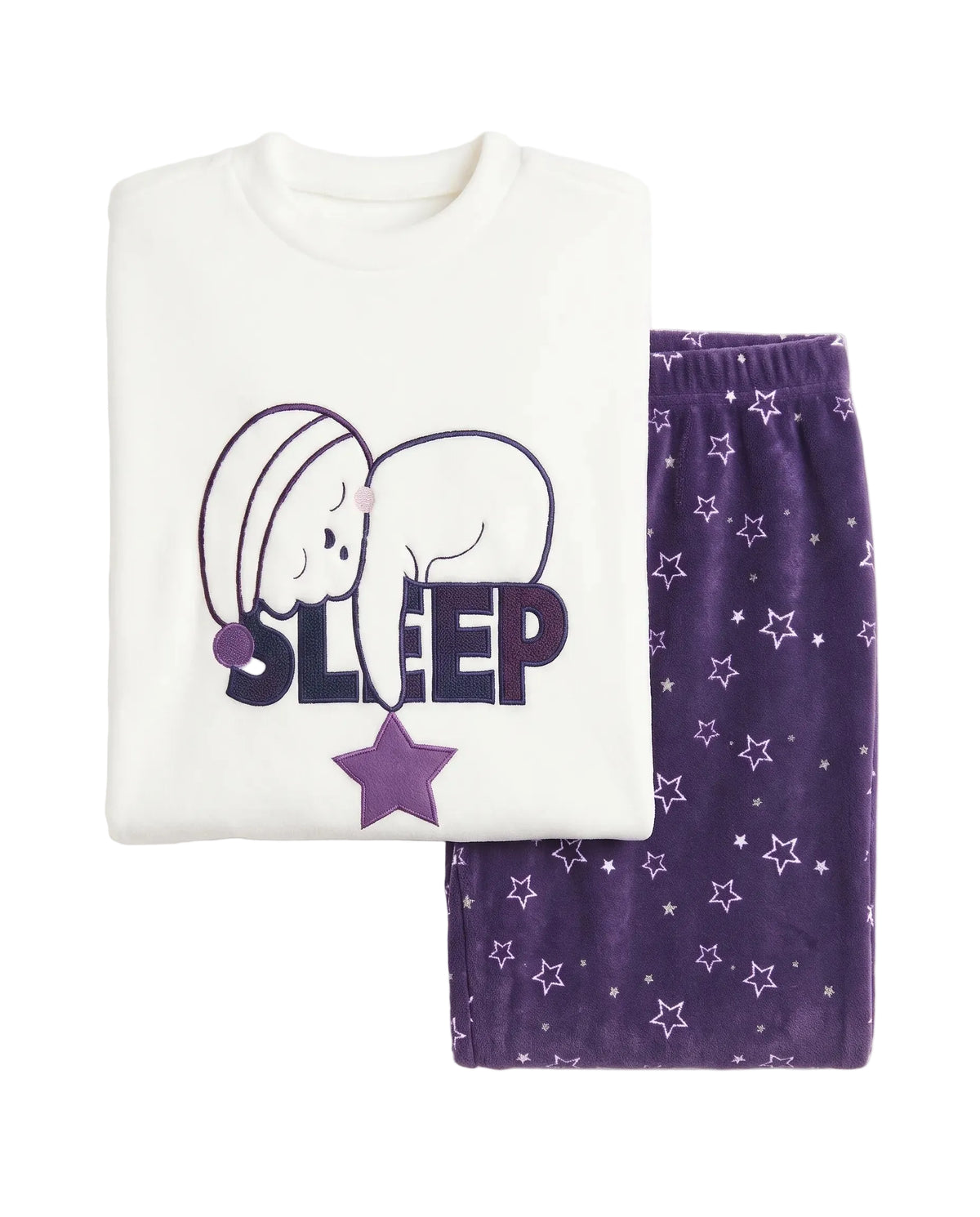 Girls' velvet sleepwear set - TREE