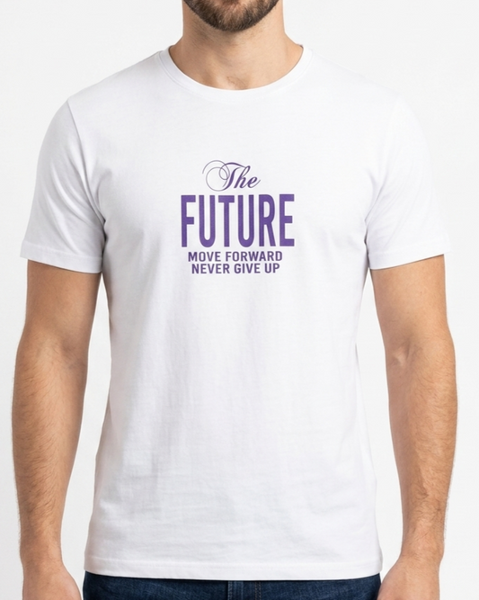 Men`s Printed T-Shirt – Short Sleeve - White