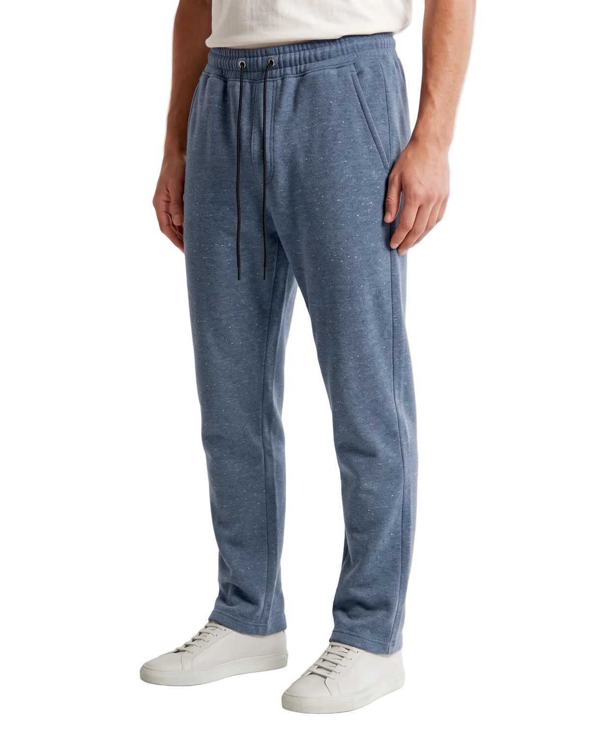Men's wide-leg sweatpants indigo melange - TREE