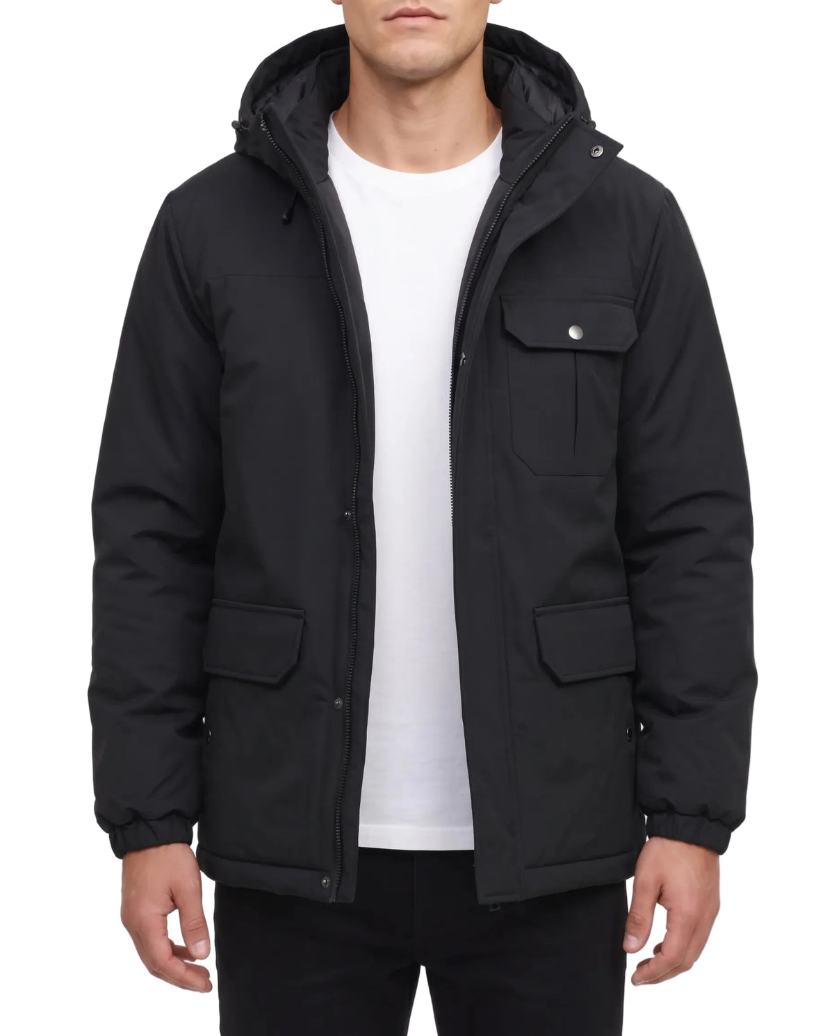Men's waterproof jacket black - TREE