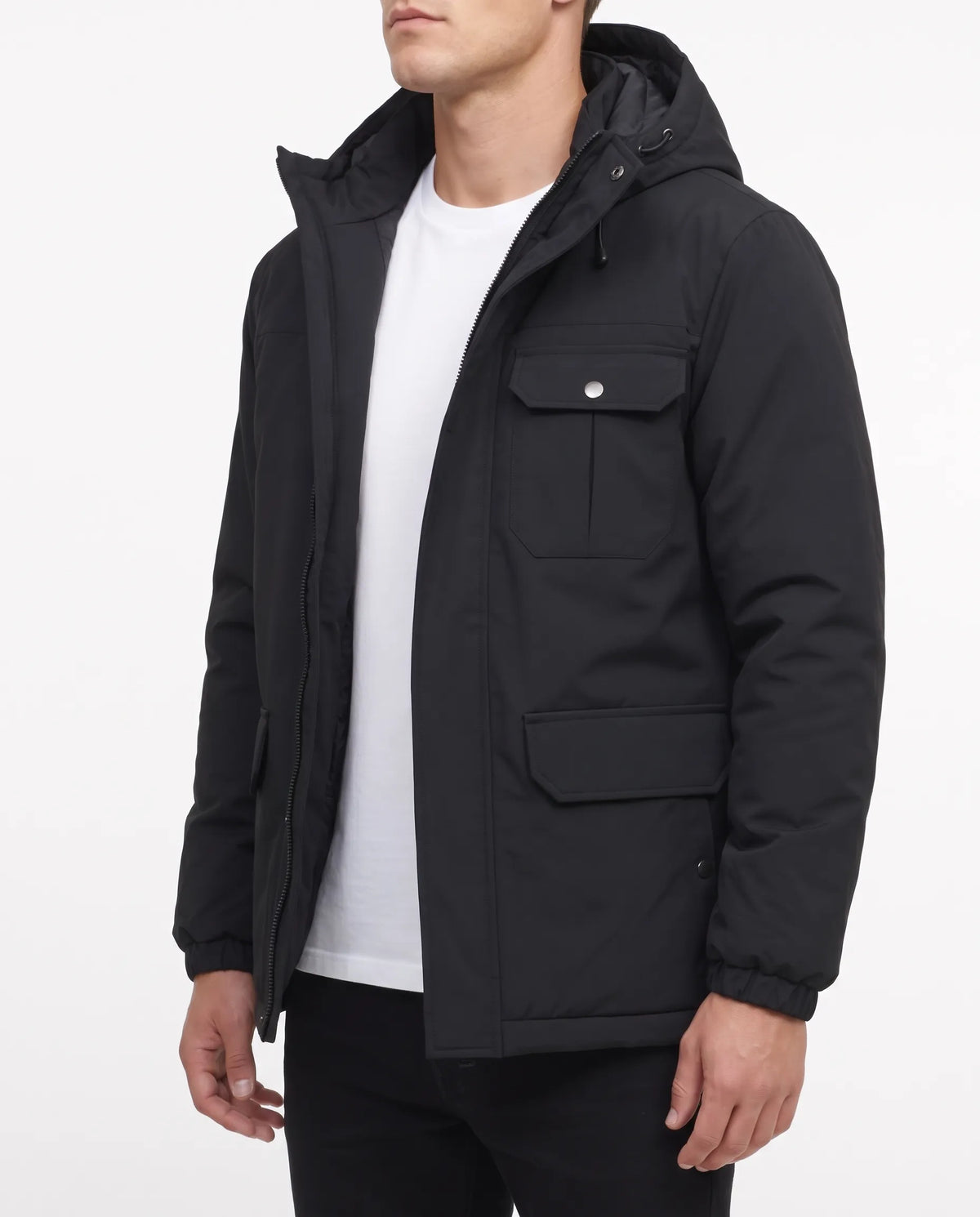 Men's waterproof jacket black - TREE