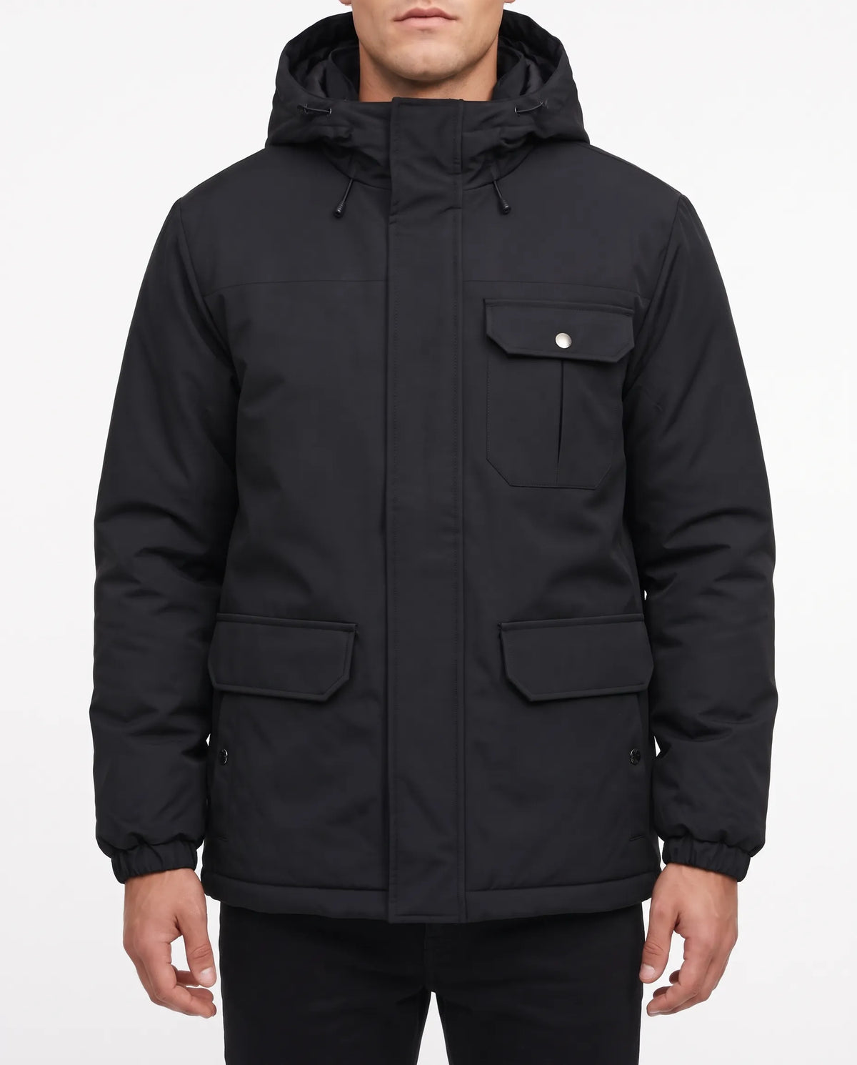 Men's waterproof jacket black - TREE