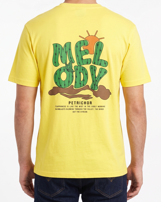 Men`s Printed T-Shirt –Yellow