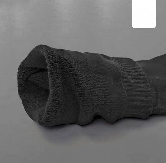 Men’s Long Sports Socks – Full Terry-Black