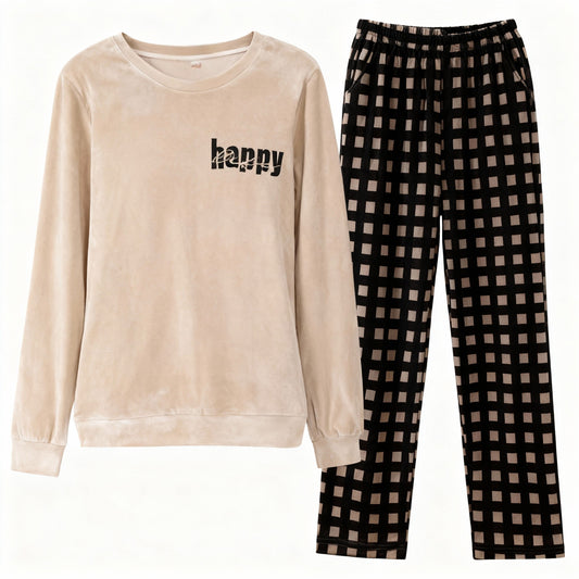 Women's velvet pajama set