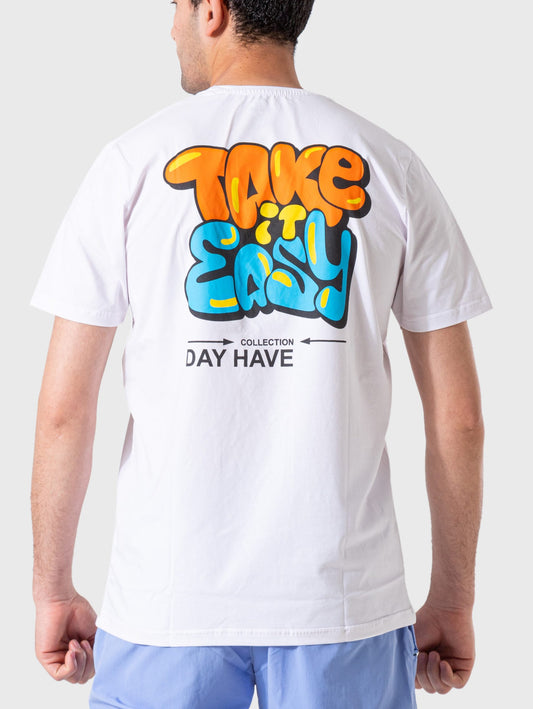 Men's T-Shirt Printed - White