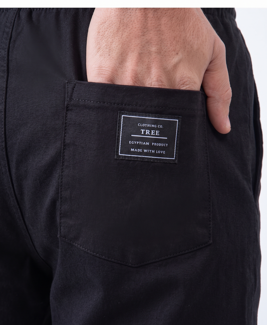 Men`s Sweatpants Fashion Wide Leg -Black